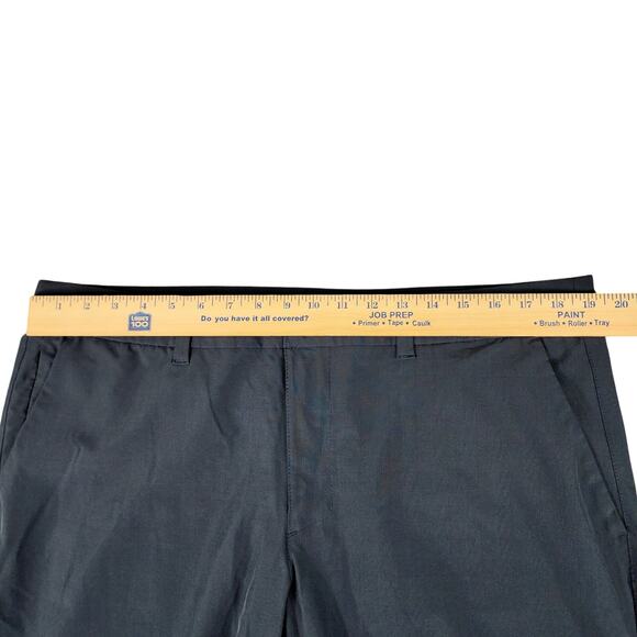 Hang Ten Hybrid Board Short 38 Men Dark Gray Plaid Flat Front Swim Surf Golf 11" - Picture 6 of 11